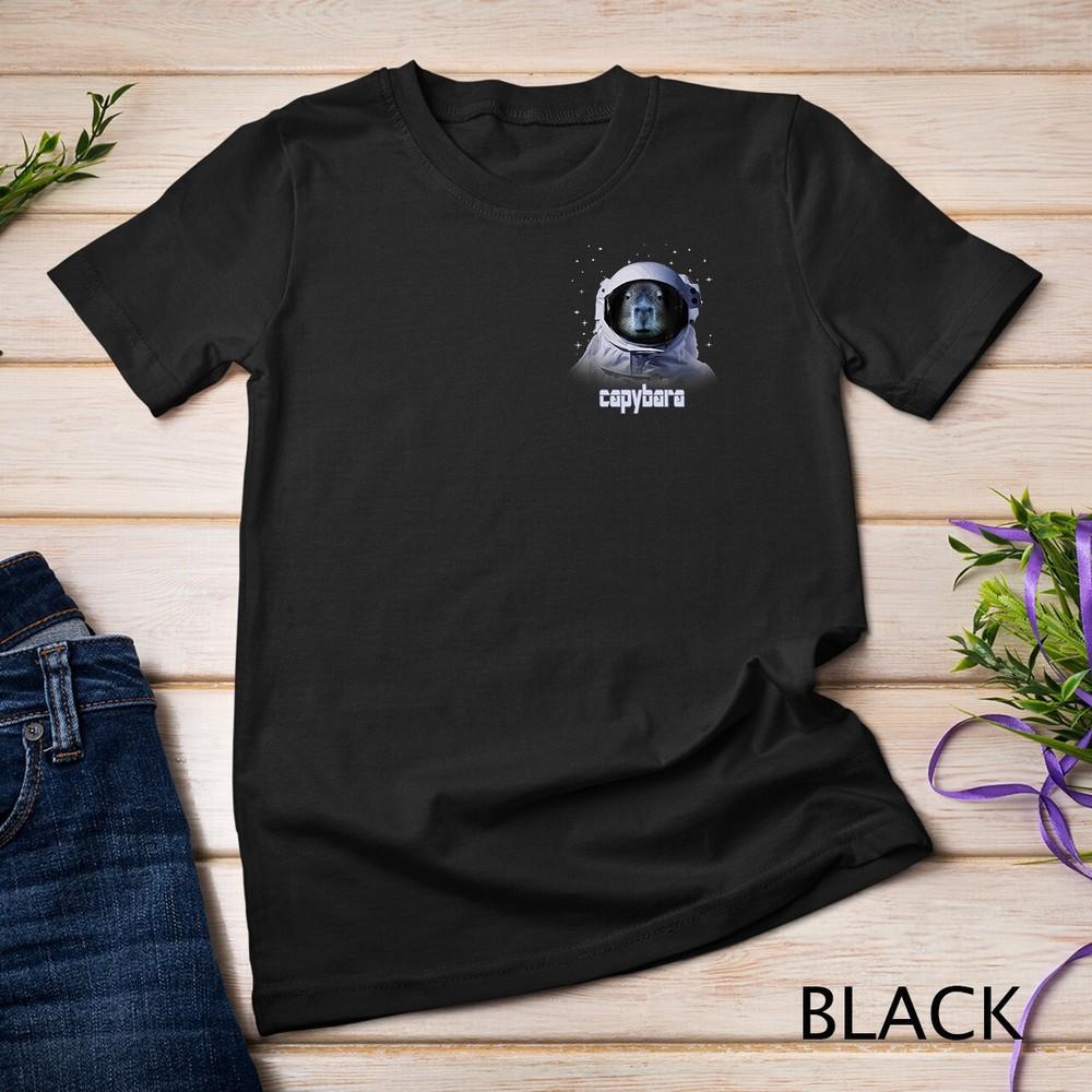 Capybara Astronaut Pocket Deep In Space Cosmic T-Shirt Unisex T-shirt 4XL