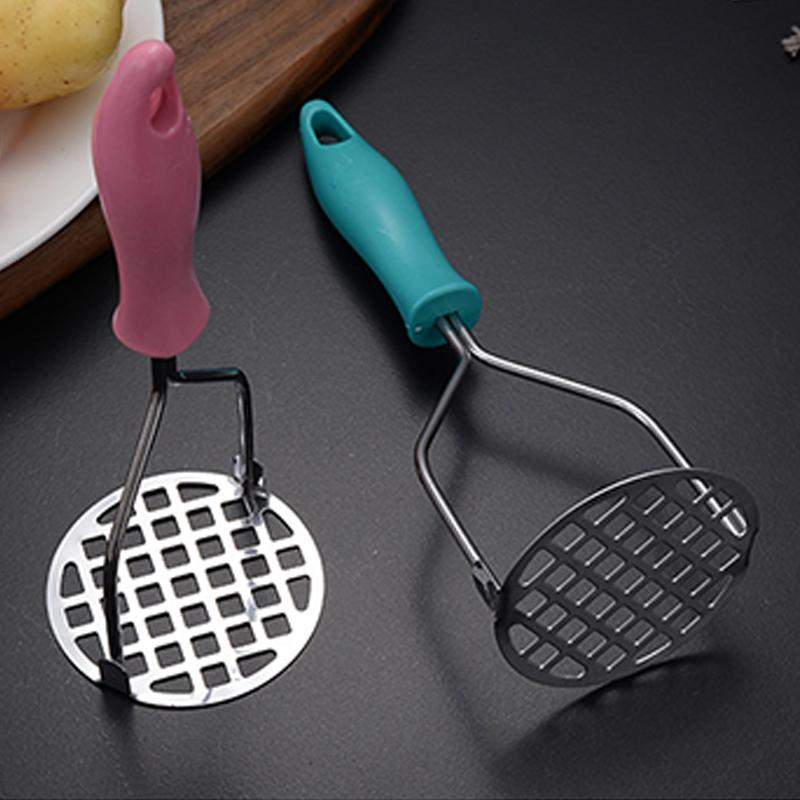 1Pc Stainless Steel Manual Potato Masher For Smooth Mashed Potatoes Creative Kitchen Gadgets Protect Hands Fruit For Cooking