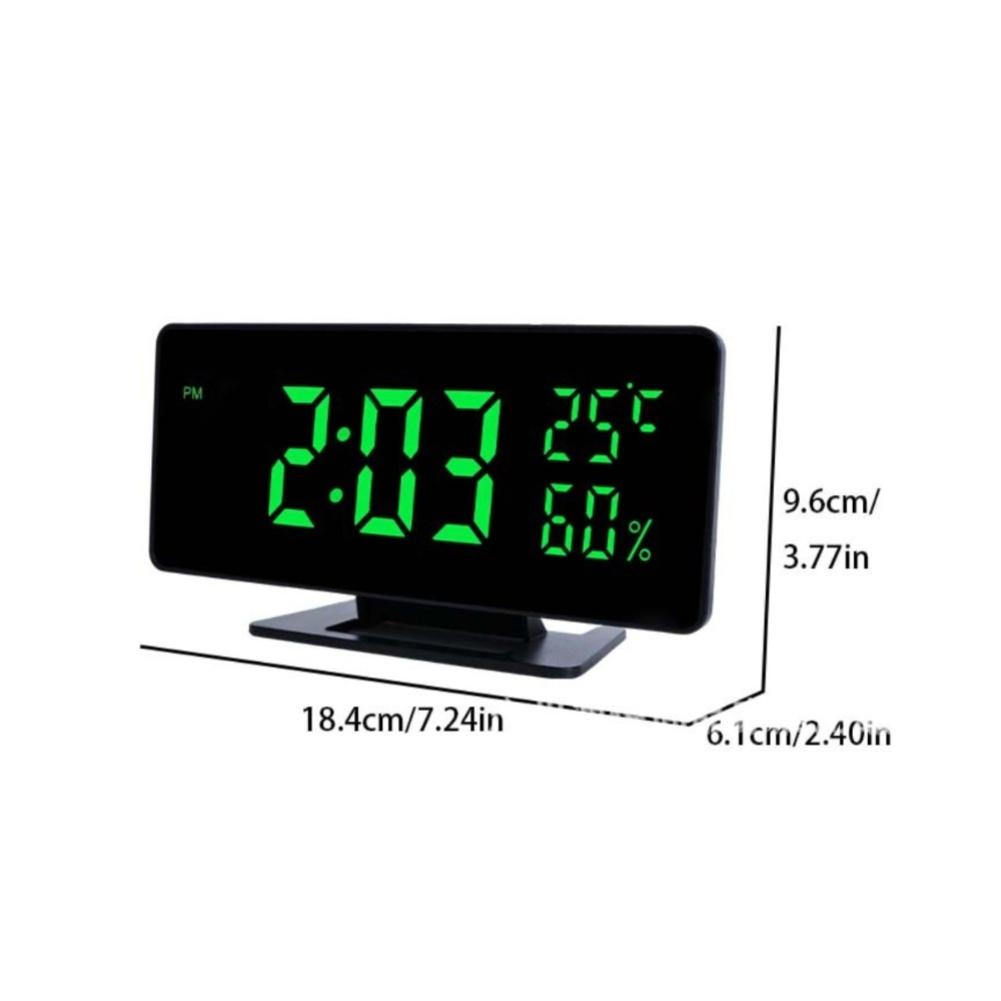 For Bedside For Travel LED Alarm Clock Modern Clock With Humidity Monitor Home Decoration Triple Alarm Function