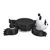 Creative Panda Coaster With Funny Expression Teas Cup Holder Decorative Coffee Teas Cup Mat Open Eyed Drink Cup Pad