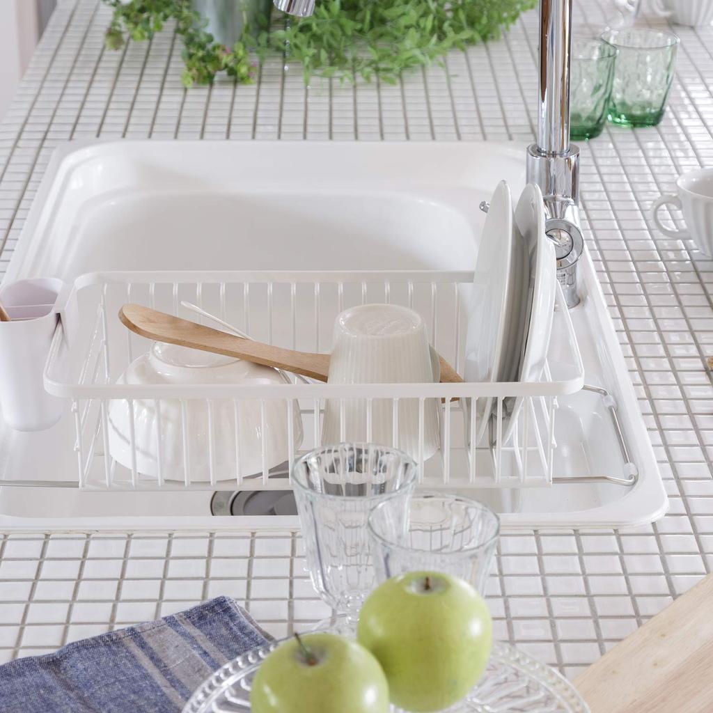 YOHAKU Compact Drainer Chocolate Sink-on Basket, MG-0398