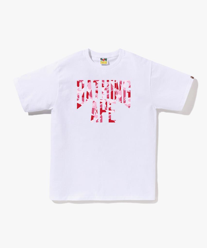 Beipeu Abc Camo Nyc Logo T-Shirt (M) White/Pink
