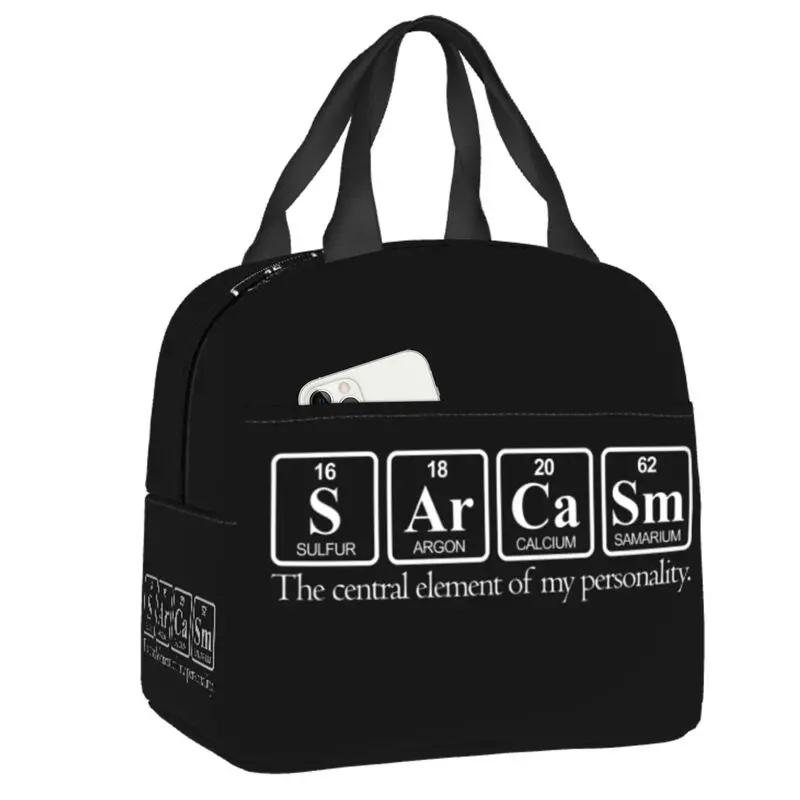 Science Chemistry Pattern Insulated Lunch Bags for Women Biology Resuable Thermal Cooler Food Lunch Box Work School Travel