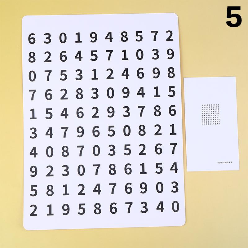 Visual Acuity Chart Refractive Ability Font Training Distance And Near Card Operation Test Size And Shape Eye Alphabet Table