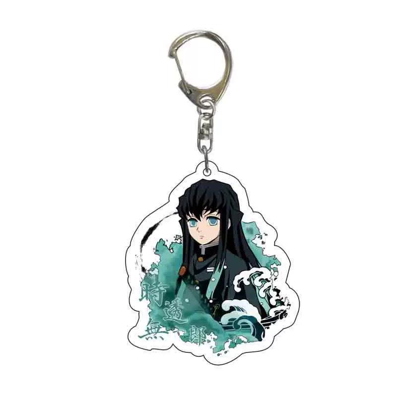 Schlüsselanhänger Anhänger Anime Demon Slayer Kimetsu No Yaiba Kamado Tanjirou Doppelseitig HD Taschenanhänger Geschenk für Fans Cosplay Requisiten Schmuckgeschenk S