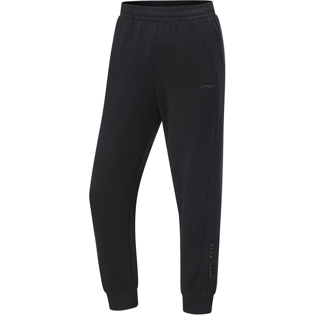 Li Ning Fitness Series Casual Breathable Comfortable Soft Knitted Sports Pants Women Pants Black AKLU140-1
