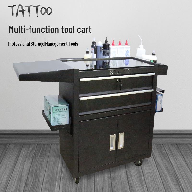 Tattoo Workstation Cart with Drawers and 10 Compartments