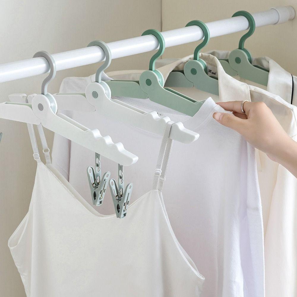 Travel Hangers for Clothes Folding Wardrobe Organizer Portable Clothes Drying Rack
