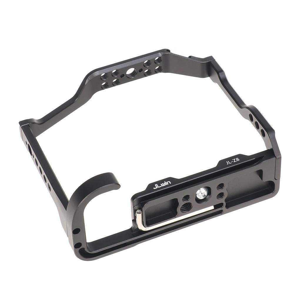 JLwin JL-Z8 Camera Cage Aluminum Alloy Camera Video Cage with Magnetic Wrench Slot Cold Shoe Mount