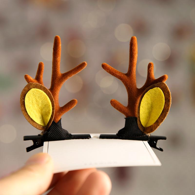 Cute Antlers Dog Cat Kid Hari Accessories Christmas Supplies for Pets Girls Santa Claus Puppy Mascotas Hairpin Hearwear