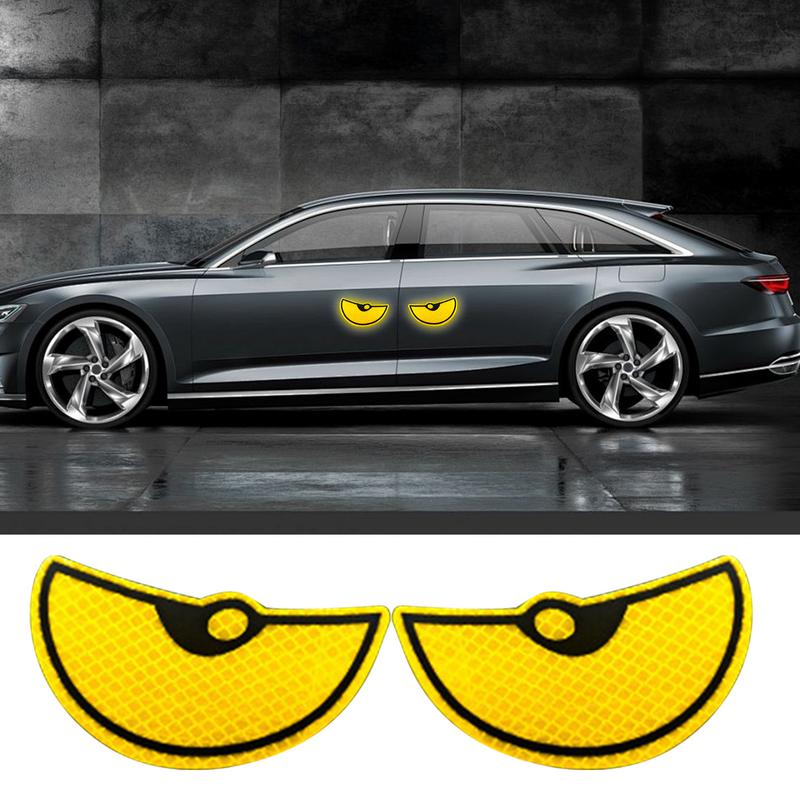 Reflective Eye Decal Safety Reflector Car Stickers Eye Night Safety Driving Reflective Cute Caution Decal for Bumpers Window