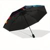 1pc Halloween Ghost Pattern Automatic Umbrella Is Fashionable and Good-Looking, Suitable for Travel and Daily Use.Y044