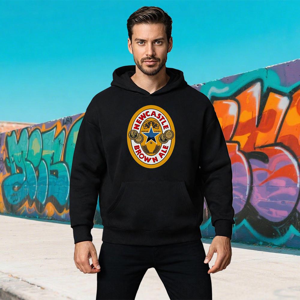 Newcastle Brown Ale Pop Art Classic Sweatshirt Custom Aldult Teen Unisex Digital Printing Tops Fleece Hoodies Custom Gift S-3XL