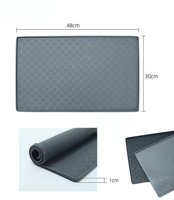 Napperon pour animaux de compagnie Silicone Imperméable Coussin pour gamelle pour animaux de compagnie Tapis pour gamelle pour nourriture pour chien Tapis d'alimentation pour chat Napperon d'alimentation pour chat Chien Tapis d'alimentation