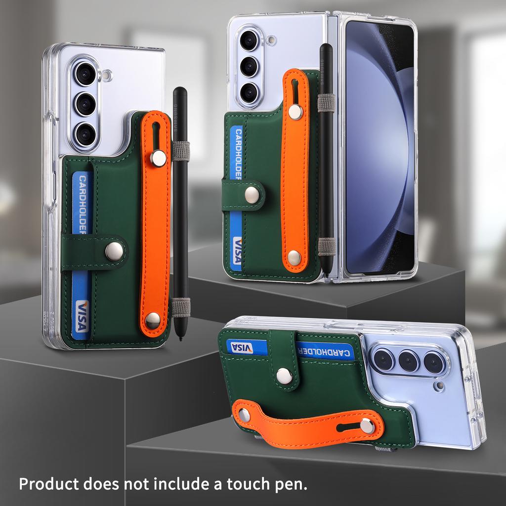 Creative Application Samsung Galaxy ZFold6 Wrist Strap Card Case Mobile Phone Case Holder Card Fold5 Protective Case
