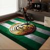 Football Club Emblem Printed Office Carpet Chair Cushion  Entryway Rug, Rugs for Living Room, Bedroom Christmas gifts