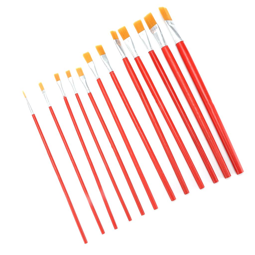 12Pcs Paint Brush Set Multifunctional AntiShedding Bristles Watercolor Painting Brush for Painters