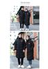 Men's Long Fleece-Lined Cotton Winter Training Coat for Students