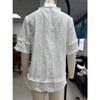 Women V Neck Pullover Short Sleeve Blouse Loose Fit Casual Daily Tops