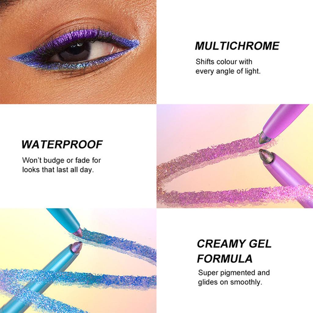 Kühnes Atemberaubendes Eyeliner-Make-up - Hochpigmentierte Matte Multichrome Formel, Wasserfest und Langhaftend