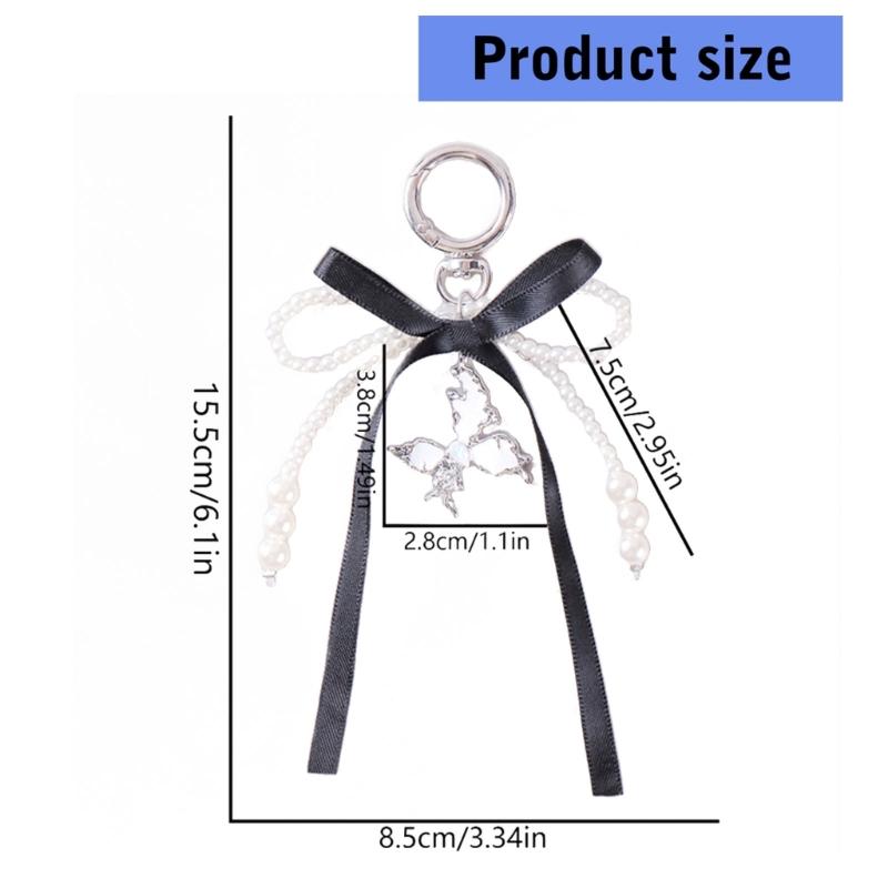 Schleifen Schlüsselanhänger Taschenanhänger für Damen Geldbörse Handtasche Rucksack Tasche Anhänger Anhänger Autoschlüsselanhänger Ästhetische Schlüsselanhänger Anhänger