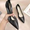 Women's summer pointed super soft single shoes, medium heeled soft soled high heeled shoes