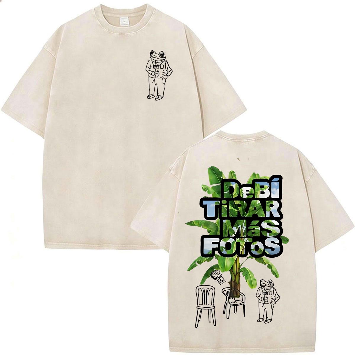 

Rapper Bad Bunny Vintage Washed T Shirts Debi Tirar Mas Fotos DTMF T-shirts Men s Women Clothing Fashion Hip Hop Loose T-shirt 5XL різнокольоровий