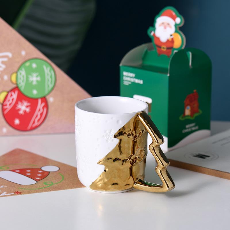 

Рождественские подарки Креативные парные кружки Керамическая чашка для воды Чашки для молока и чая Десертная тарелка Кофейная чашка Блюдо для димсама Молочные кружки Чайные чашки 301-400ml