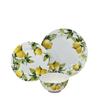 Lemon Pattern Porcelain Plate Ceramic Bowl Hand-painted Round Dinner Plate Fruit Dish Kitchen Plates Japanese Dishes