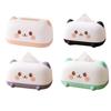 Tissue Box Dustproof Large Diameter Paper Port Tissue Holder Cute Animal Face Decorative Container for Living Room