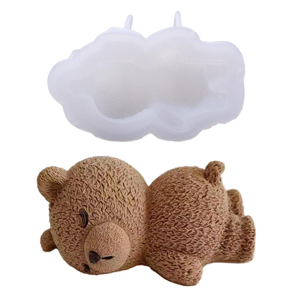 Food Grade Sleeping Bear Mold Cake Mold Candle Mould Dessert Tool Pudding Mold  DIY