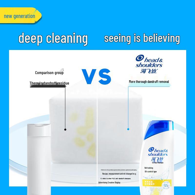 Head & Shoulders Anti-Dandruff Oil Control Shampoo, Lemon, 2x400ml