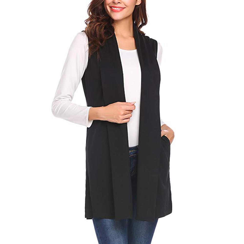 Open front draped vest Clearance