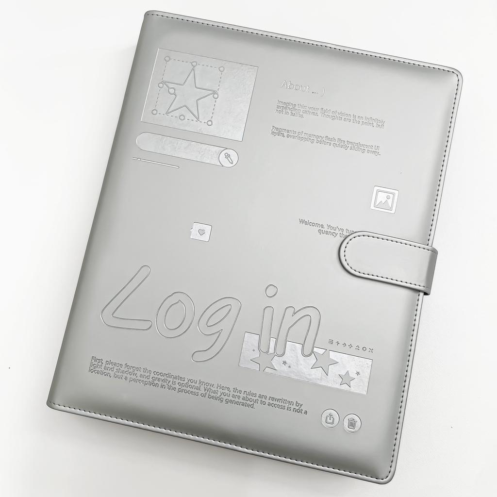 A4 Silver Embossed Card Album K-Pop Photocard Binder, Photo Sleeve, Polaroid & Postcard Holder, Large Collectible Organizer