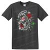 Rose Graphic T Shirt Floral Design Retro Art Music Theme Tee