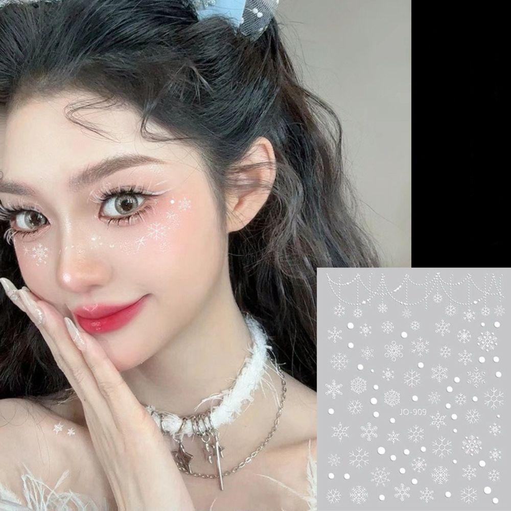 

Mini Size Face Sticker Snowflake Nail Art Decor Mini Size Body Art Sticker Makeup StyleP