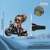 2D Flat Motorcycle Girl Car Vent Clip Decorative Diffuser (fragrance Not Included), Car Interior Decoration, Aromatherapy Clip,ideal for Holiday Gifts