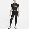 Nike Pro Logo Print High-Waisted Slim Fit Leggings Women Leggings Black DX0080-010