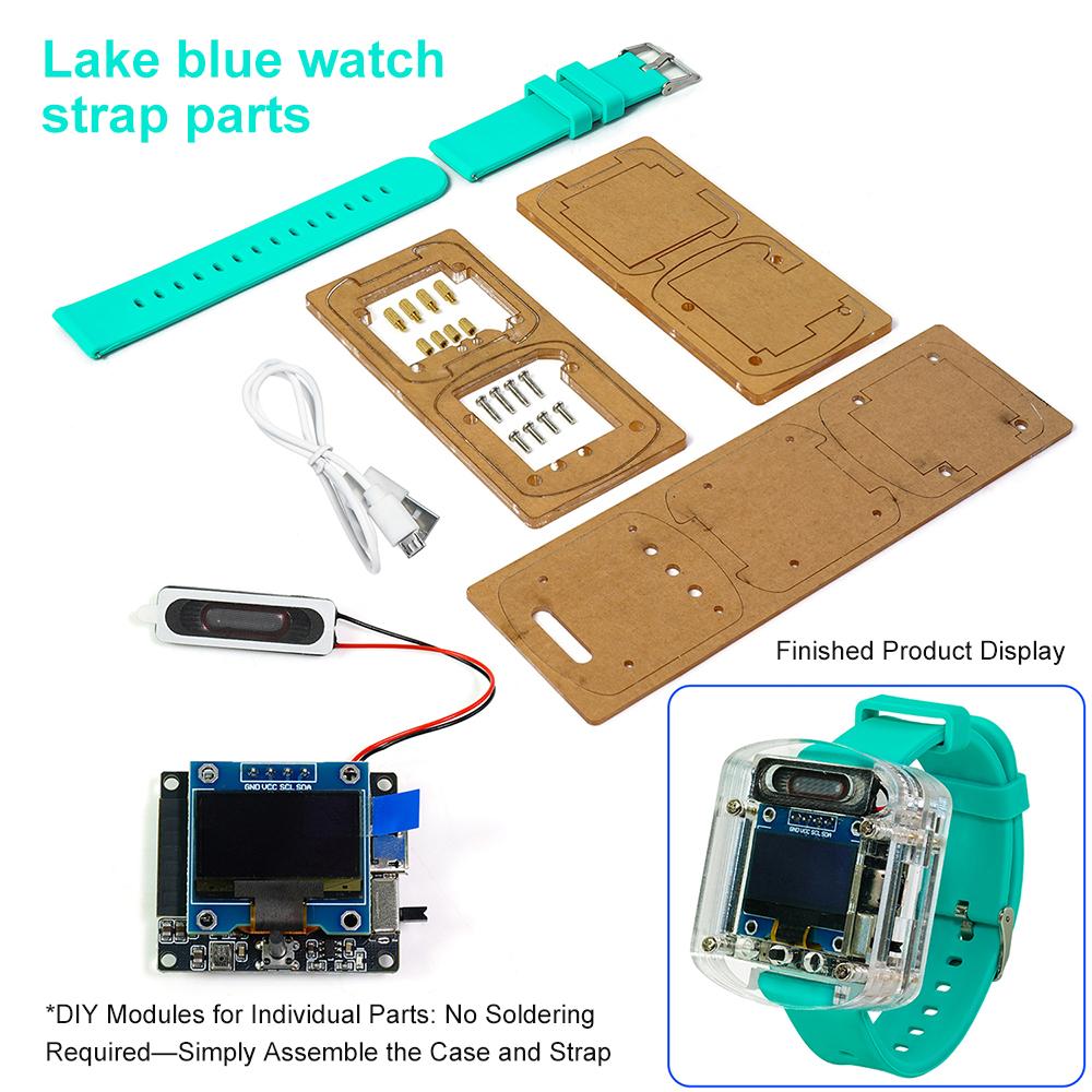 ESP32-S3 AI Smart Watch Development Kit - 0.96" OLED Display with Xiaozhi Voice Assistant for Artificial Intelligence Dialogue