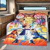 1pz Coperta in Flanella con Stampa Son Goku, Alta Qualità per Tutte le Stagioni, Decorazione per la Casa, Calore e Comfort, Perfetta per Regali di Natale