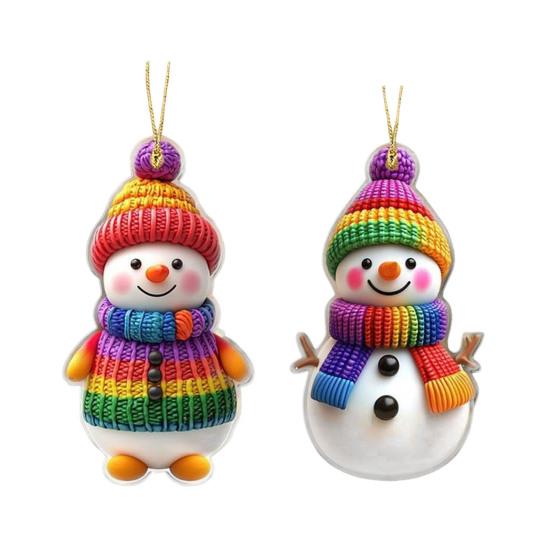 Bałwan Ozdoby Świąteczne Personalizowane 2D Akrylowe Dekoracje na Choinkę Wiszące Ozdoby Bałwana na Święta