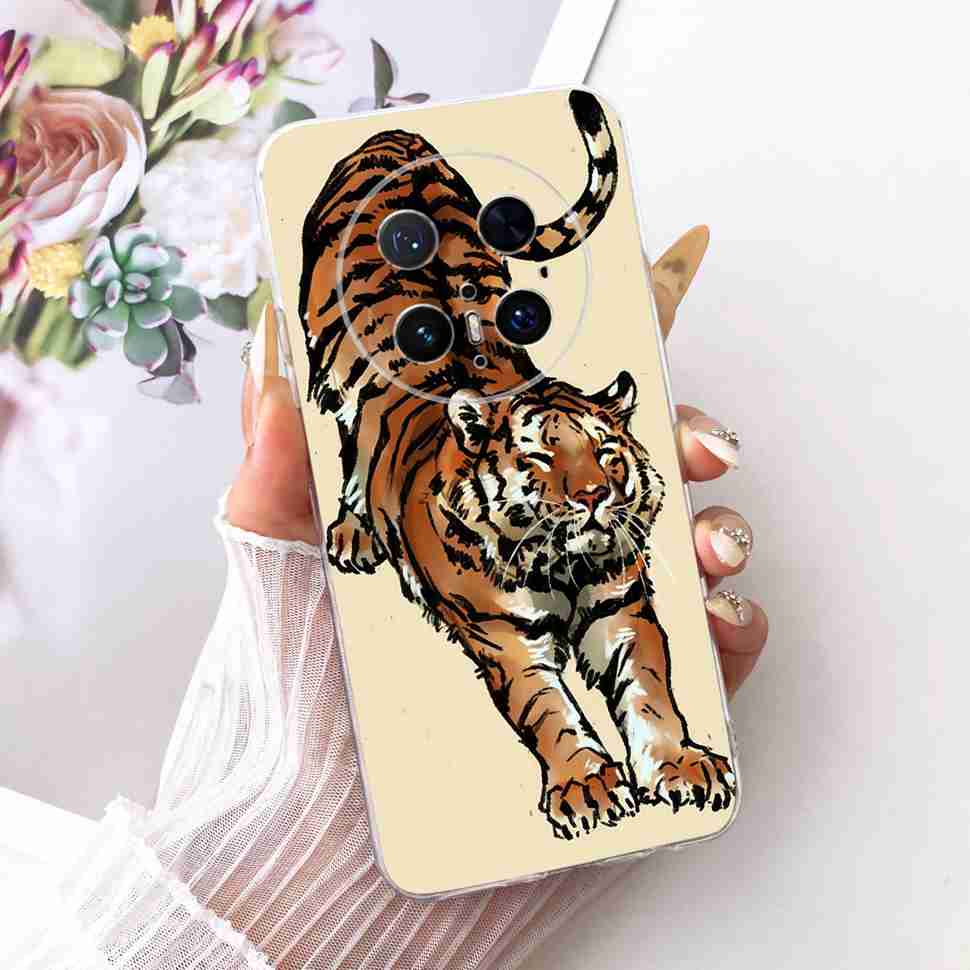 For Huawei Mate 70 Pro 5G Case PLR-AL00 PLR-AL50 Silicone TPU Cover For Mate 70Pro+ 70 Pro Plus 5G Cartoon Lion Butterfly Bumper