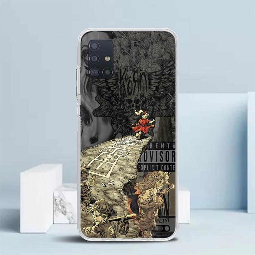 

K-Korn Rock Band Soft Cover for Samsung Galaxy A12 A22 A32 A52 A72 A02S Phone Case Note 20 Ultra 10 S10 Plus A51 A71 A50S A20S A Samsung Note 20