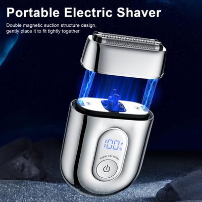 Yousheng Mini Electric Shaver LED Display USB Rechargeable Waterproof 3-Head Portable Travel Shaving Razor Men Beard Trimmer Hair Remover Tool