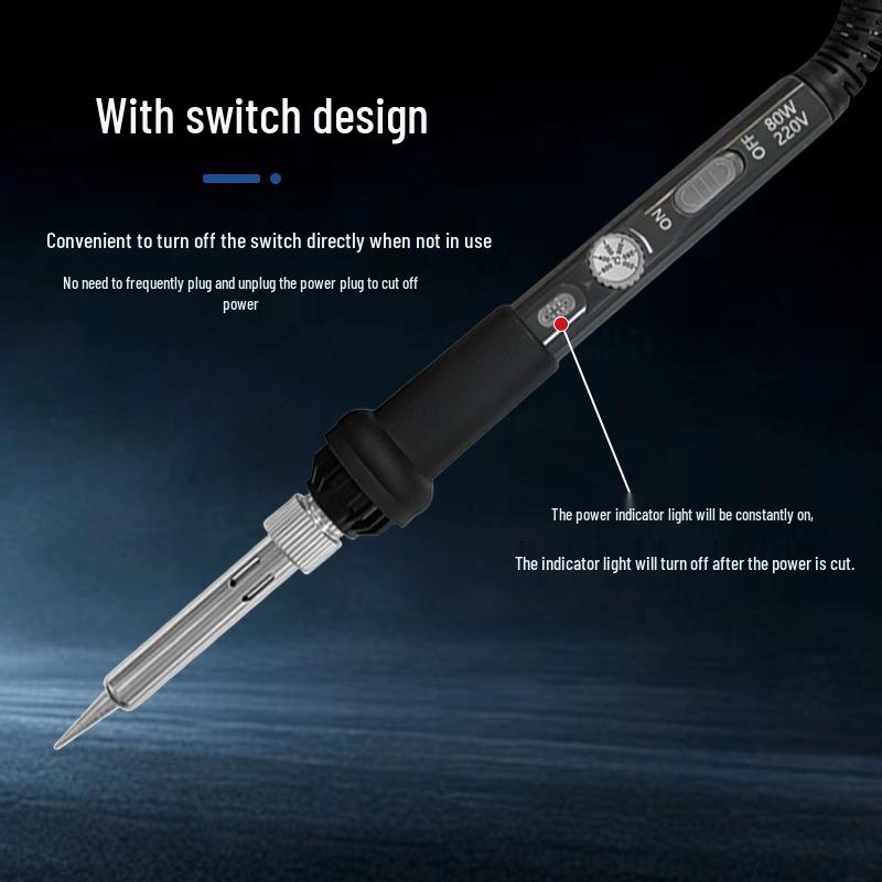 Adjustable 80W Electric Soldering Iron for Household Repairs and Circuit Board Desoldering