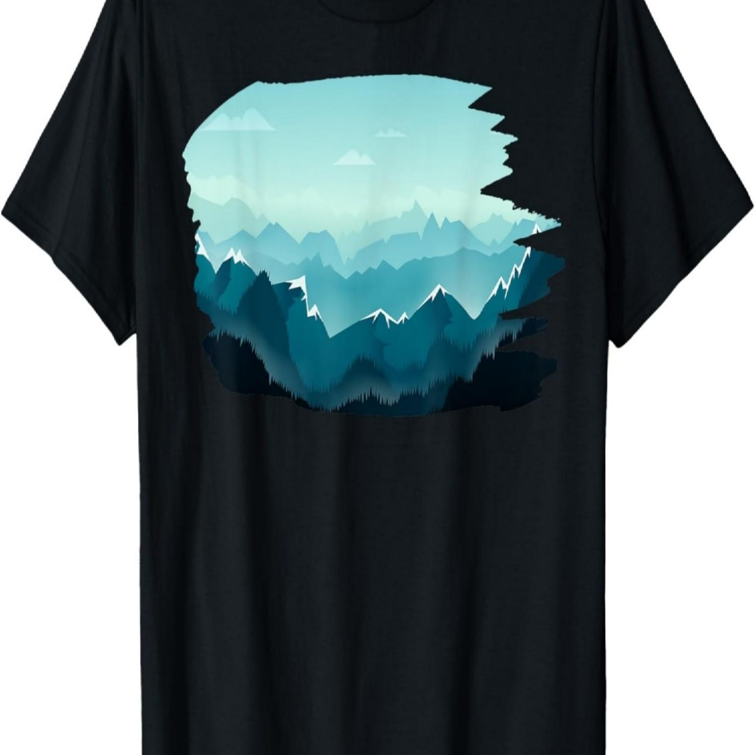 Timeless Mountain, Nature Trees and Forest T-Shirt(11) S чёрный