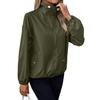 Manteau Décontracté Imperméable pour Femmes Manches Longues Zippé Veste de Sport d'Extérieur