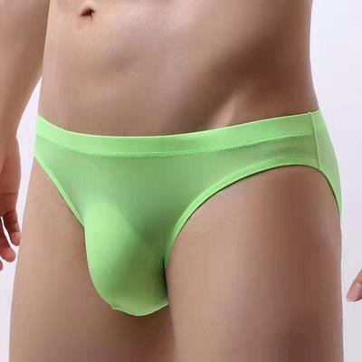 Men's Super Thin Ice Silk Transparent Briefs - Comfortable, Cool, and Sexy for Youthful Style