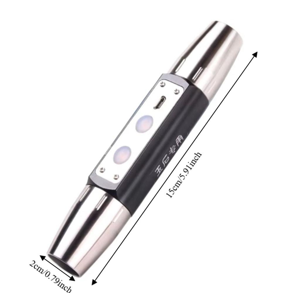 Linterna portátil para tasación de joyas Recargable por USB Cuatro fuentes de luz Linterna UV 365nm 4/6 Fuentes de luz Detector de gemas