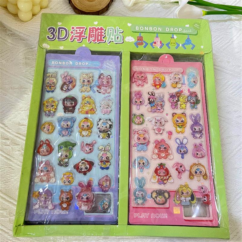 High-value Cartoon Kuromi 3-Year-Old Solid 3D Decorative Stickers Children's Festival Gift